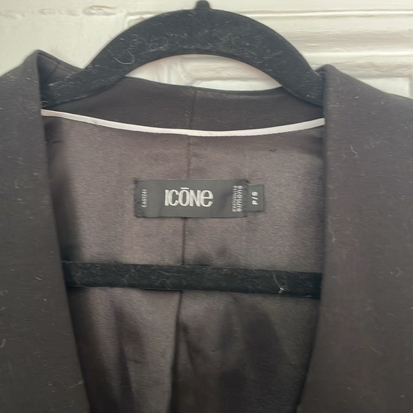 Black blazer Maison Simons Icone brand business formal 3/4 sleeves lined - Picture 2 of 3